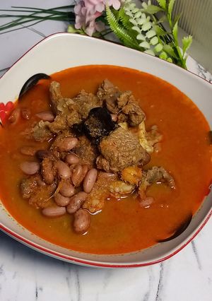 Foto resep Asam Padeh Daging Mix Kacang Merah