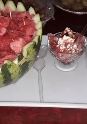 Watermelon basket ainihin hoton girkin
