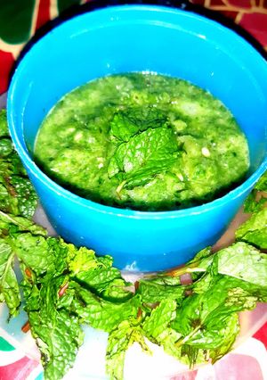 नींम्बू पुदीना चटनी(nimbu pudina chutney recipe in hindi) रेसिपी मुख्य फोटो