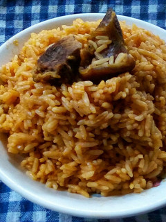 A picture of Tasty Tom mix Jollof rice.