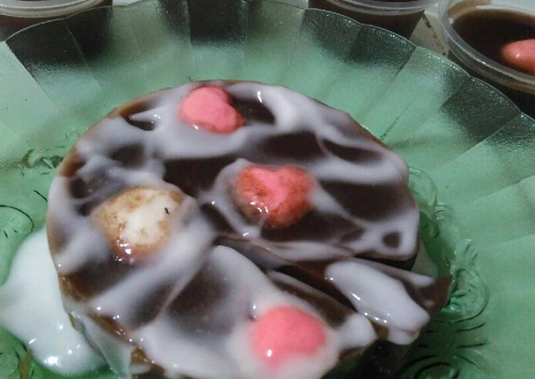 Puding coklat yupi with fla