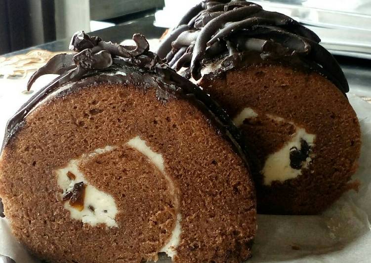 Swiss roll/bolu gulung coklat simpel