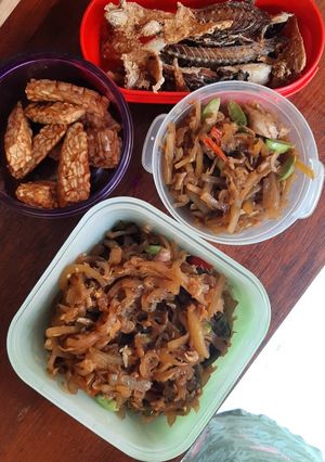 Foto resep Tumis pepaya muda/kates udang pete
