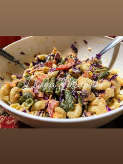 Una foto de Ensalada completa de fideos y chauchas.👩🏼‍🍳☺️