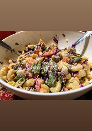 Una foto de Ensalada completa de fideos y chauchas.👩🏼‍🍳☺️