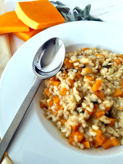 Una foto de Risotto de calabaza