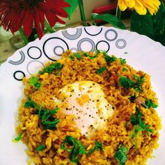 A picture of Egg fried rice.
