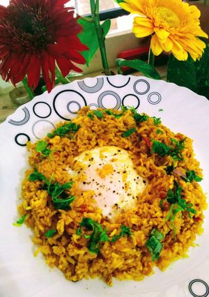 A picture of Egg fried rice.