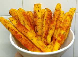 Una foto de Snacks de polenta SIN (sin gluten, sin materia grasa, sin huevo, sin lactosa)