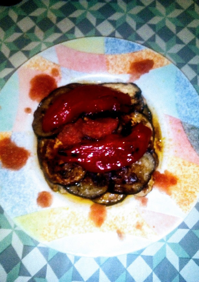 Una foto de Calabacín y berenjenas con pechuga de pollo