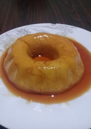 Una foto de Flan de harina económico