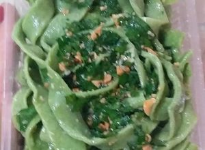 Una foto de Pasta al pesto