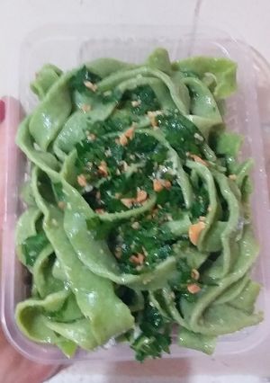 Una foto de Pasta al pesto