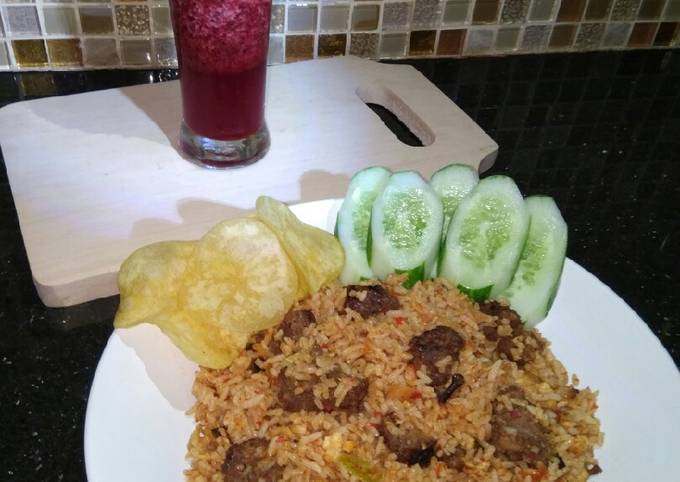 Resep: Nasi Goreng Sate Buntel Bumbu Kari Yang Sederhana
