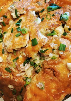 A picture of Thai Minced Pork Omelette.