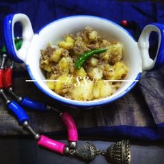Falahari ghee aloo morich (Black pepper) A picture of Falahari ghee aloo morich (Black pepper).