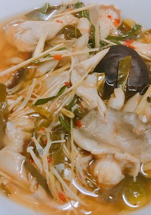 Hình của món Nấm xào chua cay.