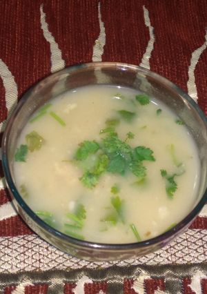 A picture of Chicken Oats Soup.