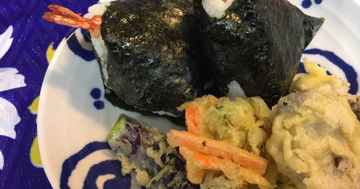 Shrimp Tempura Onigiri (Rice Ball) Recipe by Aunty Eiko's international