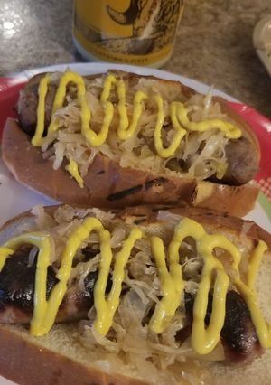 A picture of Shiner Bock Bratwursts.