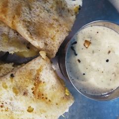 Masala Dosa with Coconut Chutney A picture of Masala Dosa with Coconut Chutney.