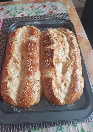 Una foto de Pan de ajo fresco