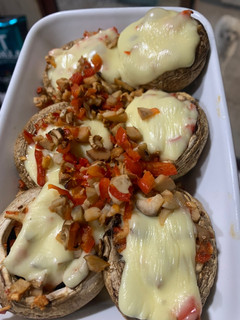 Una foto de Champiñones rellenos al horno