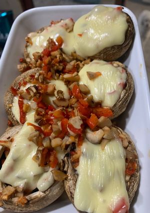 Una foto de Champiñones rellenos al horno