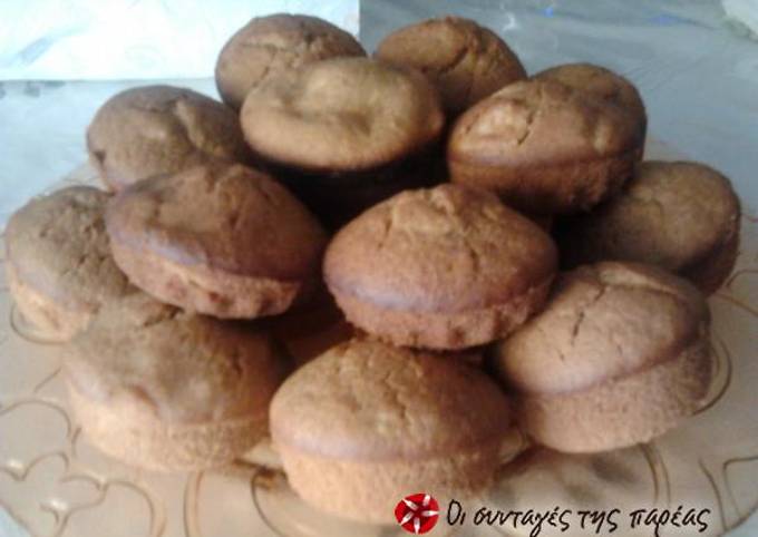 κύρια φωτογραφία συνταγής Υγιεινά muffins ροδάκινο - μαστίχα