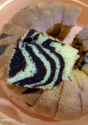 Foto resep Cake Zebra Panggang Mini