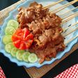 Sate Jamur Tiram Bumbu Kacang