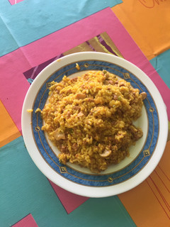 Una foto de Arroz con carne picada y champiñones (y mas)