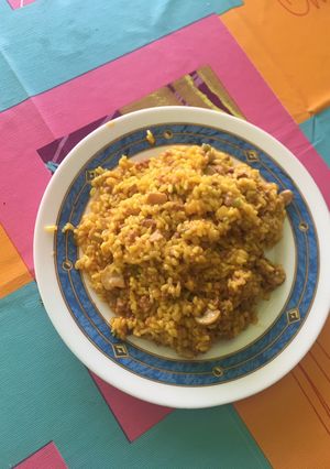 Una foto de Arroz con carne picada y champiñones (y mas)
