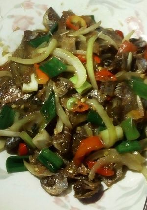 Foto resep Tumis ikan asin pedas