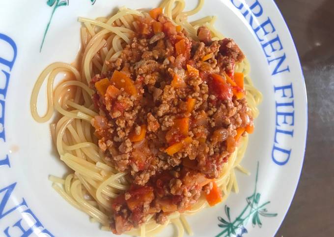 Recipe of Perfect Meat sauce spaghetti