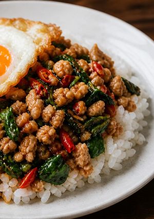 Foto resep Pad Kra Pao Ayam