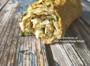 Foto resep Roti Gandum Keju Bawang Putih (Tanpa Ulen, Tanpa Telur)