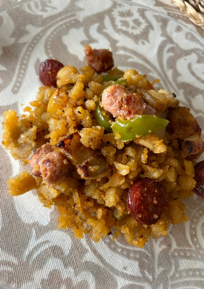 Una foto de Migas de harina en microondas 🥓