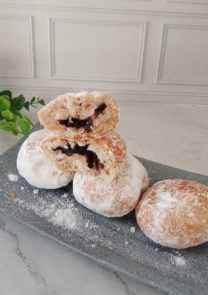 Foto resep Donat Bomboloni Ubi ungu