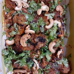 A picture of Chitinad chicken.