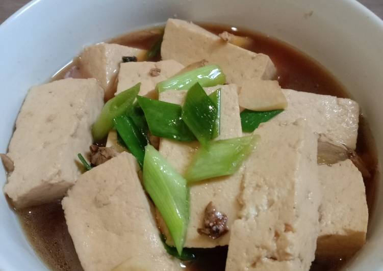 Tahu kecap masak jahe