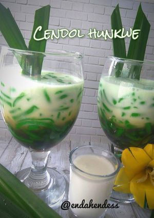 Foto resep Cendol Dawet Hunkwe Tepung Beras Pandan 🧡