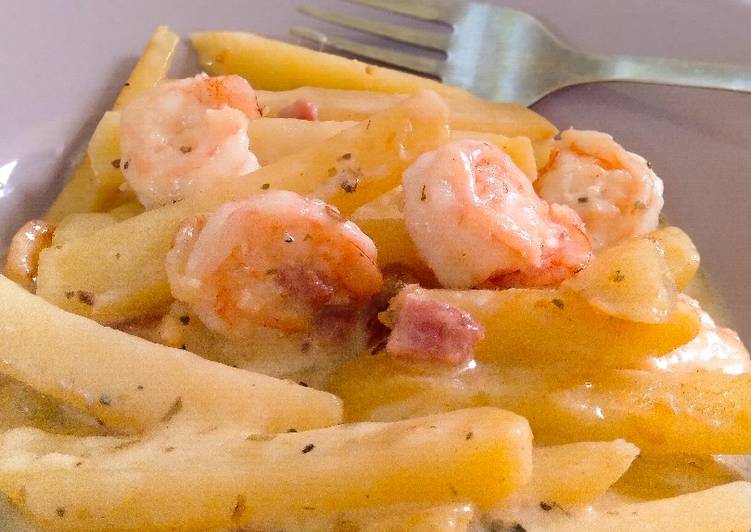 Resep Creamy potato with shrimp 🤣🤣, Enak
