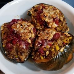 A picture of Thanksgiving Leftover Baked Acorn Squash.