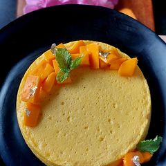 A picture of Mango Bhapa Doi.