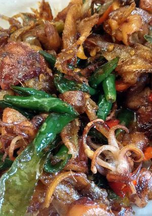 Foto resep Asin oseng cabe ijo