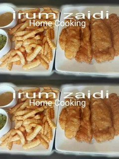 A picture of 🐟🍟Fish and Chips with🍟🐟(curry sauce and mushy peas).