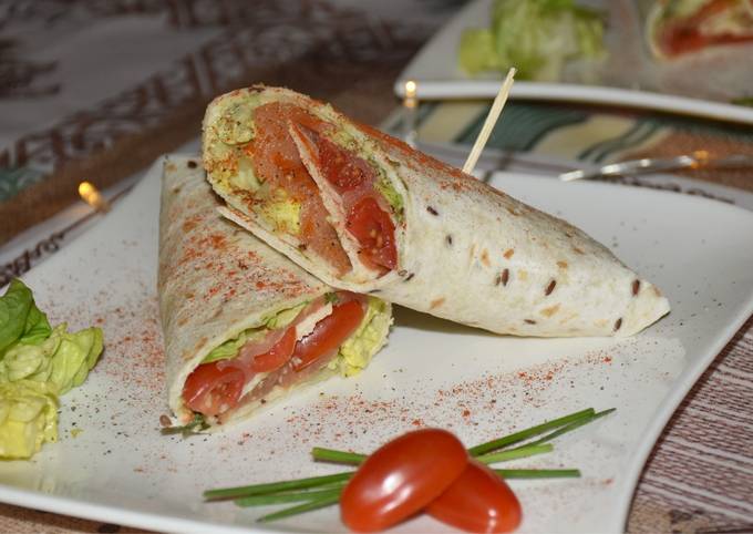 Recipe of Wraps Saumon et Avocat