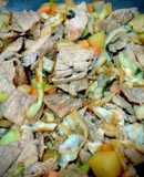 Bisteces de puerco con verduras 👍✨🌼