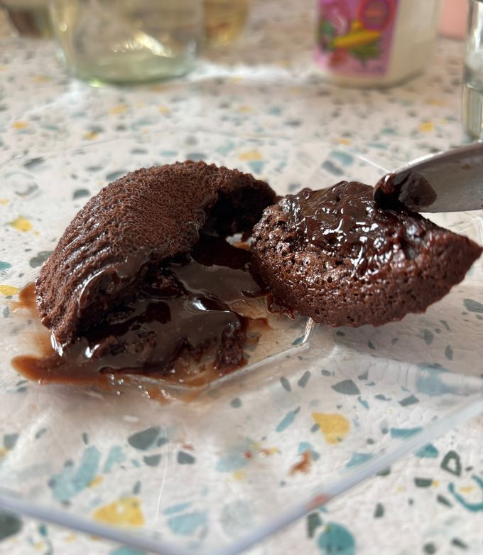 Una foto de Volcán de chocolate